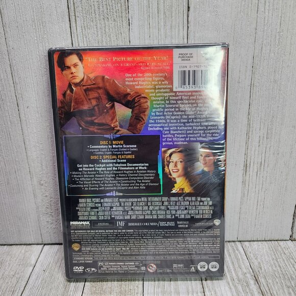 The Aviator DVD 2-Disc Full Screen Edition 2004 - New Sealed! - Picture 2 of 3